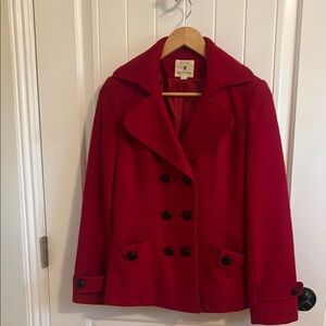 Charming Charlie Red Women's Peacoat